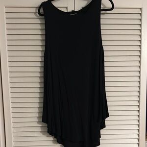 Lane Bryant Black Asymmetrical Sleeveless Tank Top